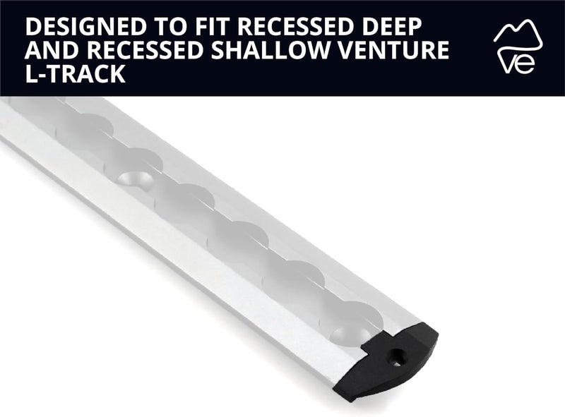 VanEssential L-Track Venture Track Plastic End Cap - Floor Recessed Deep and Shallow - 4 Pack - Image 2